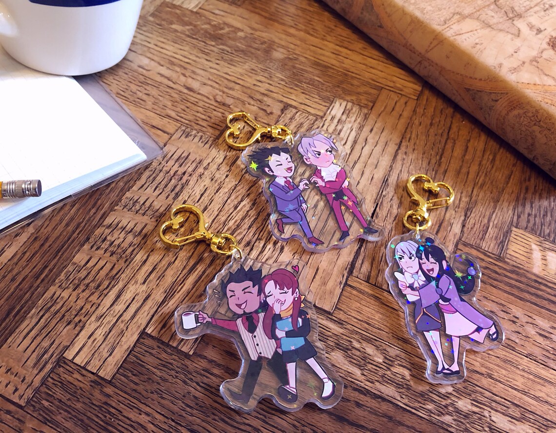 Phoenix Wright Ace Attorney Valentine's Day Ship Charms Etsy