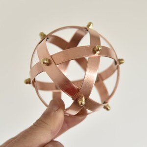 Mini Genesa Crystal [Natural Energy Purifier Device] in Pure Copper 99% SYMMETRICAL BAND WEAVING
