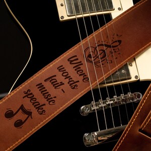 Leather Guitar Strap, Personalized Guitar Player Gift, Electric Guitar Strap, Anniversary Gift for him, Guitar Strap Custom, Gift for Him Whiskey