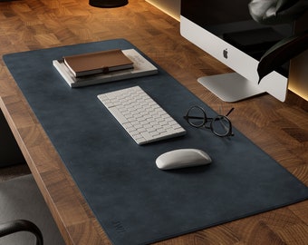 Leather Desk Mat, Large Mouse Pad, Father's Day Gift, Handmade Custom Desk Pad, Table Runner, Office Decor, Personalized Leather Desk Pad