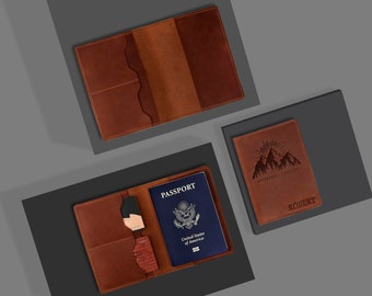 Personalisieren Sie Passinhaber, Passinhaber, Passport-Abdeckung, Reise-Brieftasche, Leder-Pass-Abdeckung, personalisierte Geschenke,
