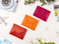 Personalized Leather Envelope, Leather Envelope for Instax pictures, Genuine Leather Instax Mini Photo Case, Custom Leather Instax Envelope