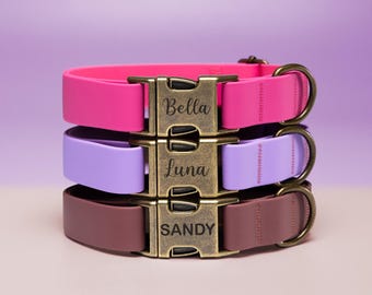 Collar impermeable para perro, collar rústico para perro, collar para mascota, collar resistente al agua, collar personalizado para perro, collar personalizado para perro, regalos para mascotas