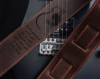 Retro Guitar Strap, Guitar Strap, Personalized guitar strap, Leather guitar strap, Gift for him, Leather Accessories for Men
