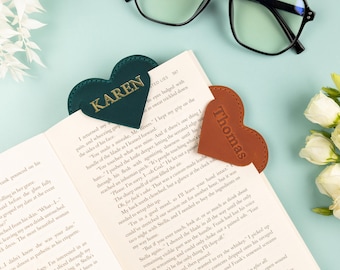 Leather Bookmarks, Personalized Leather Bookmark, Gifts for readers, Gift for Book Lover, Custom Leather Bookmark, Wedding Gifts