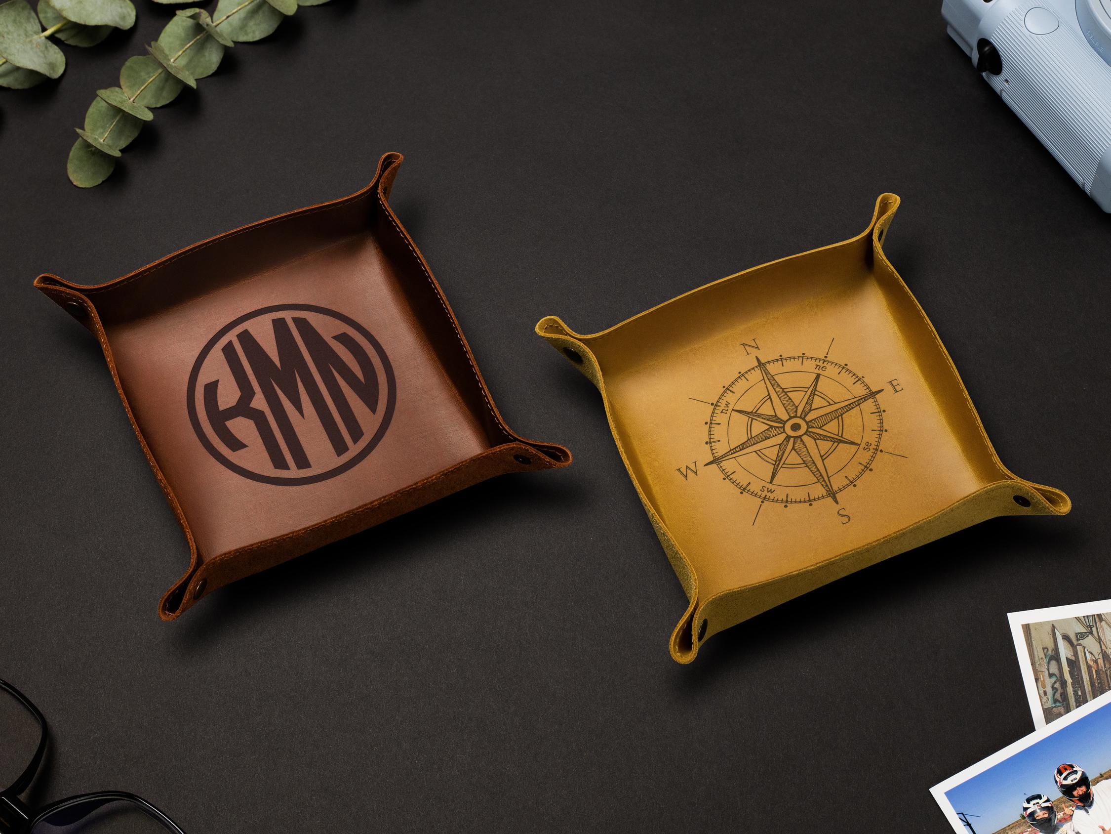 Leather Tray, Rustic Leather, Catchall Tray, Home Organiser, Valet Tray ...