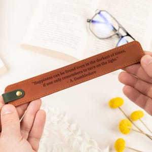 Engraved Leather Bookmark, Personalized Leather Bookmark, Book Accessories, Gift for Book Lover, Custom Leather Bookmark, Wedding Gifts