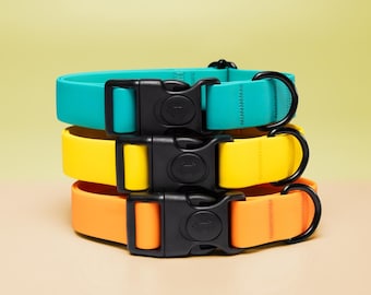 Collar impermeable para perros, collar para mascotas, collar ajustable para perros, correa para perros, collar ligero para perros