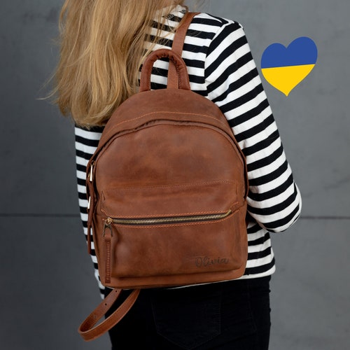 Small Backpack Leather Backpack Leather 