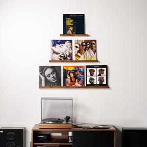Hyllor för vinylskivor, Vägghyllor för vinylskivor, Hyllor för album, Hållare för vinylskivor bild 3