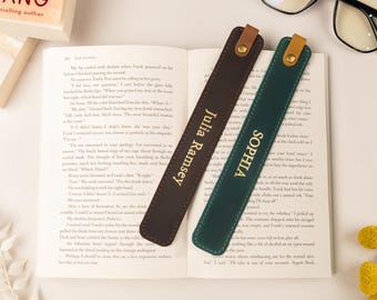 Personalized Reader Gift, Leather Bookmark, Gifts for readers, Gift for Book Lover, Custom Leather Bookmark, Wedding Gifts