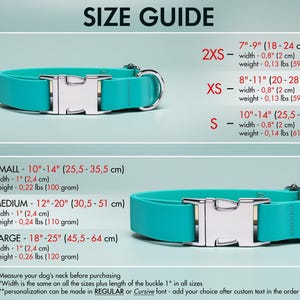 Collar impermeable para perro, collar para mascotas, collar para perro, collar resistente al agua, collar para perro personalizado, collar para perro personalizado, correa para perro, regalos para mascotas imagen 9