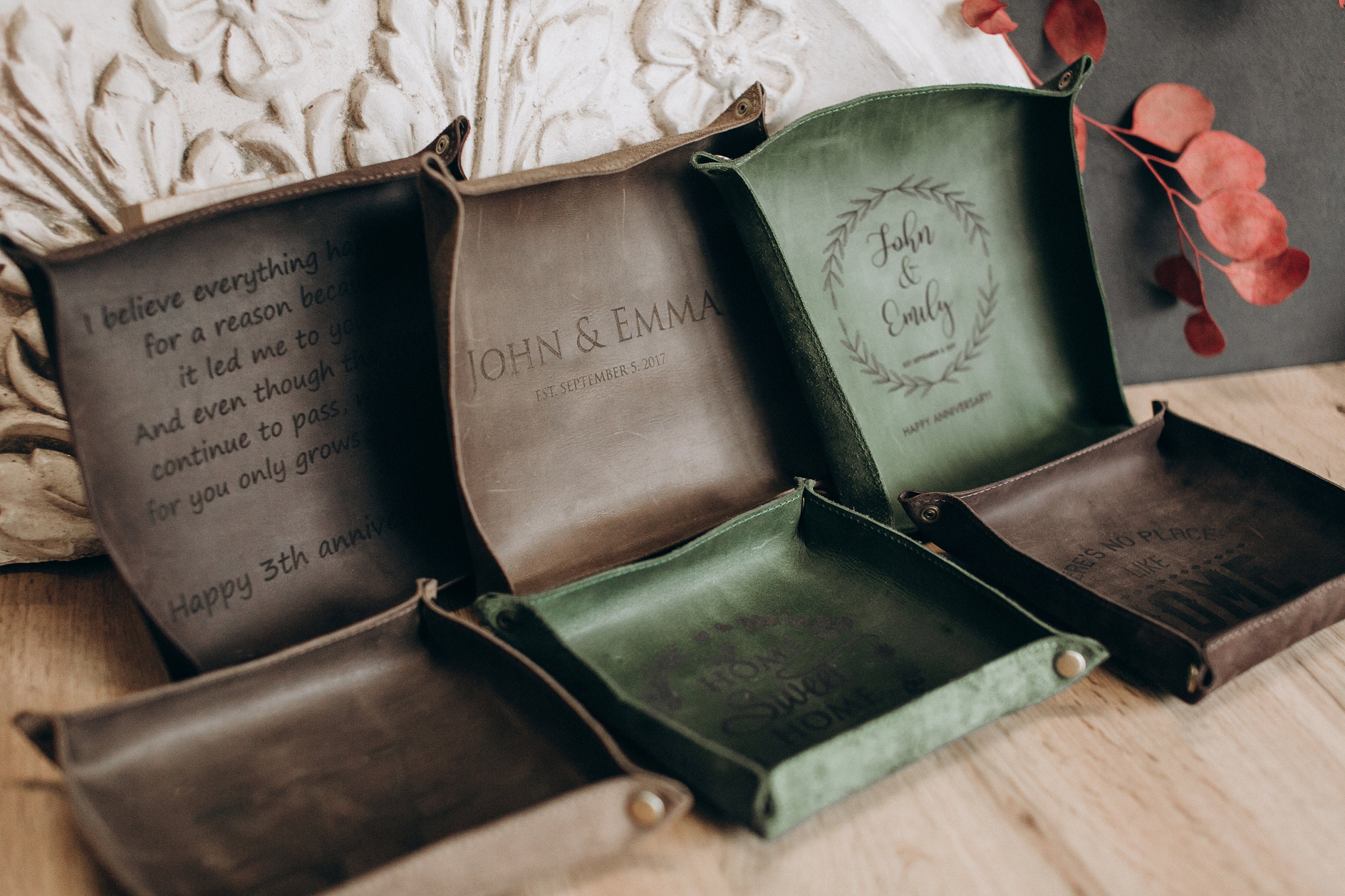 Valet Tray Anniversary gift Catch All Tray Mens Valet Tray Etsy