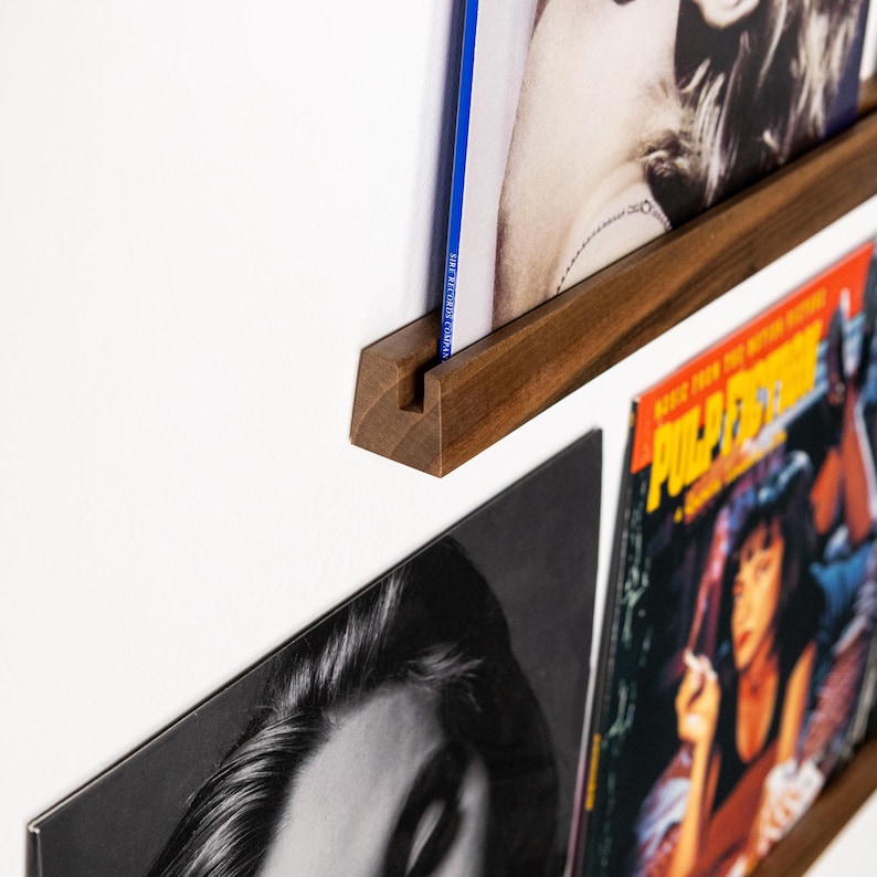 Hyllor för vinylskivor, Vägghyllor för vinylskivor, Hyllor för album, Hållare för vinylskivor bild 7