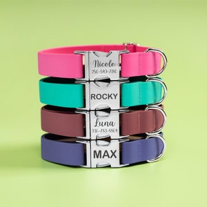 Collar impermeable para perro, collar para mascotas, collar para perro, collar resistente al agua, collar para perro personalizado, collar para perro personalizado, correa para perro, regalos para mascotas Turquoise