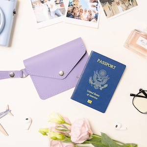 Funda de cuero para pasaporte, Cartera de viaje, Porta pasaporte de cuero, Cartera de cuero personalizada, Cartera de viaje, Accesorios de viaje