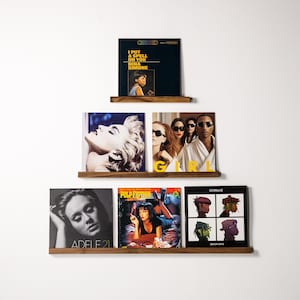 Hyllor för vinylskivor, Vägghyllor för vinylskivor, Hyllor för album, Hållare för vinylskivor bild 2