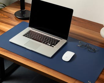 Laptop Desk Mat, Leather Desk Mat, Mouse Pad, Personalized Desk Pad, Office Decor, Leather Desk Pad, Table Runner, Handmade Desk Accessories