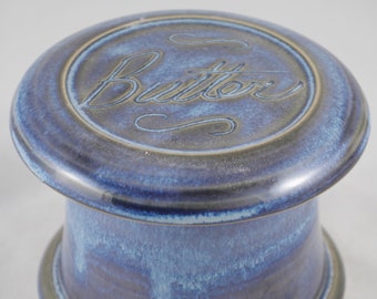 Blue Moon Butter-French butter dish sometimes called a french butter keeper, french butter crock
