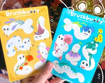 Witch Hat Atelier Brushbuddy floral sticker sheet