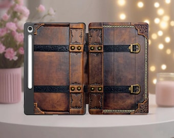 Vintage book print for Galaxy A11 A7 lite Case ancient design Samsung S11 S10 Tab S7 Plus S6 A9 Cover elegant S8 Ultra S9 FE Steampunk gifts