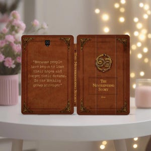 The neverending story for Samsung cover s7 Vintage tablet case s9 ultra A7 12.4 galaxy Tab S3 9.7 Galaxy Tab S6 lite s8 A 10.5 s5e book A8 &quot;