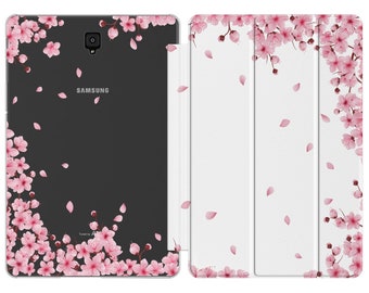 Cherry blossoms for Samsung Tab S4 10.5 pink petals Tablet case A 8.0 S9 ultra s2 case aesthetic cover s6 Lite floral Galaxy tab s7 nature