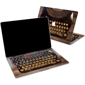 Retro Typewriter Steampunk Vintage Macbook Pro 13 2019 Retina 15 decal 16 inch Laptop cover Mac Touch bar vinyl Mac Book Air 13 in 12 2020 "