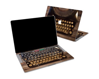 Retro Typewriter Steampunk Vintage Macbook Pro 13 2019 Retina 15 decal 16 inch Laptop cover Mac Touch bar vinyl Mac Book Air 13 in 12 2020 "