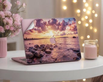 Sunset Ocean Vinyl Sticker Set MacBook Air 13.6 15 Zoll M5 M4 M3 M2 M1 Neo Mac Book Pro 14 16 zoll Tropical Aufkleber Unikat 2026 A3113 A3434