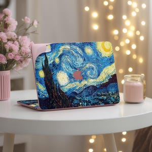 Van Gogh painting MacBook Pro 14 2024 Starry night print Mac Book sticker set M5 M4 M3 M2 15 16 inch skin Air 13 2025 decal wavy A3186 A3448