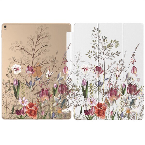 Wildflower print iPad Pro 11 case spring iPad case 2021 iPad Air cases iPad Mini 5 cover iPad 10.5 Pro 2020 Apple iPad 9.7 2018 iPad 10.2 6