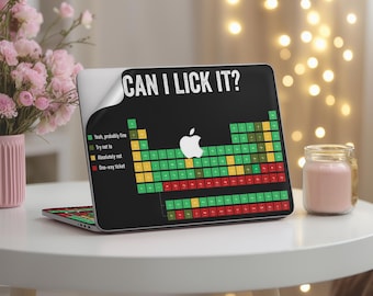 Set di adesivi in vinile divertenti a tema chimica per MacBook Pro 16 14 13 pollici, Mac Book Air 15 M5 M4 M3 M2 M1 Neo decal Dark Science Humor 2026 2020 A3429