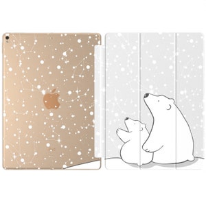 Polar bears family iPad 10.2 2021 constellations case iPad Air case cute 2018 iPad 9.7 2020 11 inch iPad cover iPad Mini 5 smart Pro 12.9 6