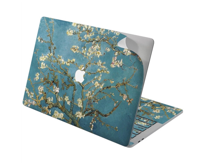 Almond blossom Full coverage Mac Van Gogh Mac Pro 15 skin 2020 MacBook Pro 13 MacBook 16 sticker MacBook Air 11 inch Mac Book Retina decal image 4