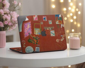 Juego de pegatinas Red Studio para MacBook Air de 15 y 13 pulgadas con diseño de pintura de Matisse, MacBook Pro de 14 y 16 pulgadas, M5, M4, M3, M2, M1, Artsy Decal, 2026, 2025, 2022, A3241, A2780.