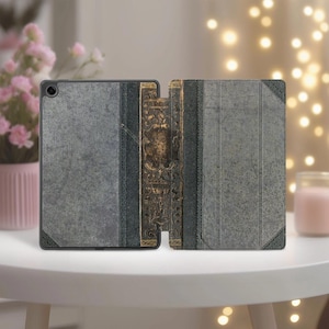 Capa vintage para tablet Samsung Galaxy A11 com design de livro antigo, compatível com Tab A8 10.5, S6 Lite, S7 fe, S9, S10 ultra, A9 plus, S11 e S10.