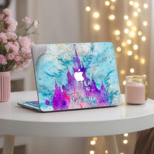 Magic Fairytale Castle Iniziale Astratto Monogramma A2179 Copertura tastiera Macbook 15 pollici skin air 13 2020 16 decalcomania vinile Copertura completa mac 14 "