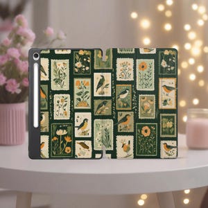 Funda Botanical Bird para Samsung Tab S7 FE S8 S9 Plus S10 Ultra Nature Galaxy Tablet Cover S6 Lite A7 A8 A 10.5 pulgadas Wildflower Retro Quality