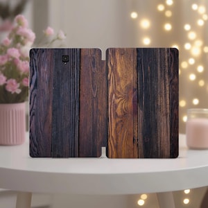 Wooden board Solid case for Samsung Tab s6 minimal wood print A 10.1 14.6 Galaxy Tab S7 Dark S9 S8 A7 trendy Tablet Cover 12 inch A 8.0 S5e