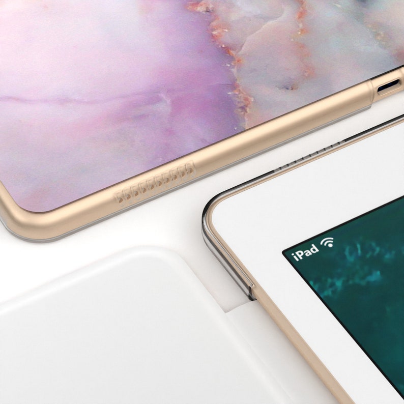 Purple Marble 6th Gen Ipad 12.9 Stone Ipad Case Ipad Air 2021 Etsy