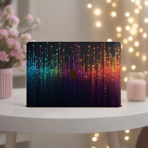 Colored Sound wave MacBook Pro 14 Case M4 M3 M2 M1 16 inch Music Mac Book Air 15 13" Hardshell Cover 2025 2020 A2941 A2779 Dark Stylish Gift
