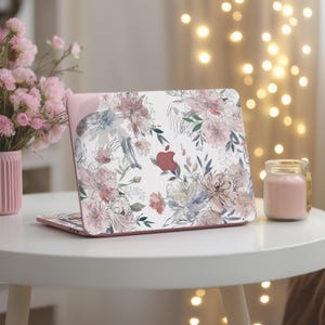 Painted Flowers Vinyl sticker set Pastel Drawing Macbook 15 Inch Skin Mac Book Pro 14 Decal M1 max Air 2020 M2 M3 13 2021 A2485 Retina 16 12