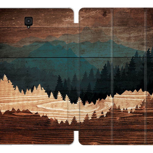 Wooden forest fits Galaxy Tab A 10.5 mountain landscape Tab A8 S9 Samsung s5e case tablet 10 inch stand s7 plus Galaxy tab S6 cover A7 lite