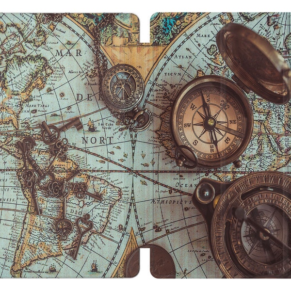 Vintage map fits samsung tab s9 case Nautical print Travel S7 cover Galaxy Tab S6 lite S8 galaxy A 8.0 2019 Tablet A7 compass A 10.1 2024 fe