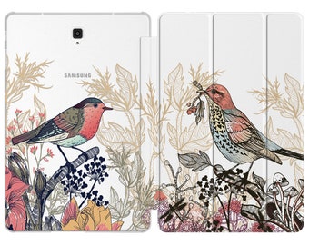 Cute birds for Galaxy Tab S6 Lite case Samsung spring S9 ultra a 8 case Tab S7 Plus cover 12 inch tablet case A7 2020 elegant cover s5e s8 "