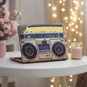 Tape player Sticker set Retro MacBook skin M1 M2 M3 Pro 15 2024 Mac Pro 14 inch MacBook 16 cover MacBook Air 13 decal 2022 A3401 Retina Gift