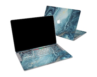 Blue Paint Vinyl sticker set Abstract Ocean Full coverage Mac pro 15 2018 cover Mac Retina 12 Mac Air 11 skin Macbook Air 13 inch A2159 Gift