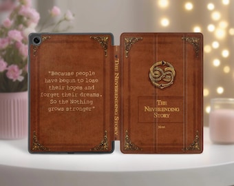 The neverending story for Samsung cover s7 Vintage fantasy book tablet case S10 s9 ultra A7 12.4" Galaxy Tab S6 lite s8 A 10.5 A8 A9 Unique