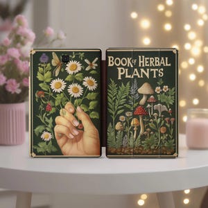 Vintage Botanical case for Samsung Galaxy Tab s9 Ultra Book of Herbal Plants A8 S6 Lite tablet cover 12 inch A7 A 10.5 S10 s2 s8 plus s7 FE